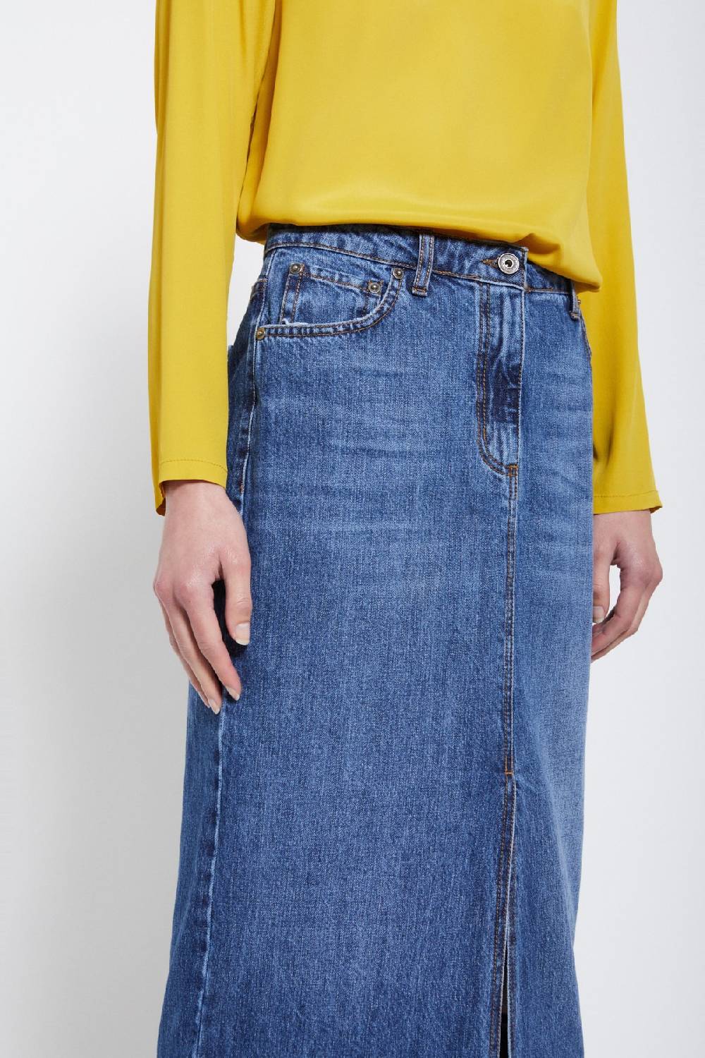 ottod'Ame Denim midi skirt Vendite Flash