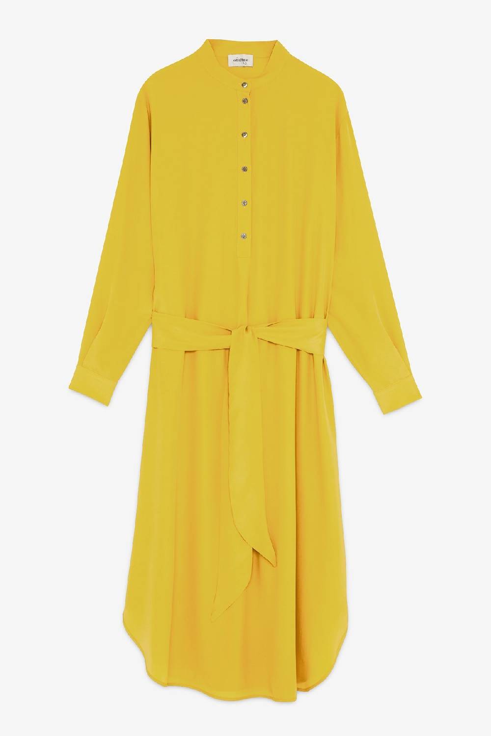 ottod'Ame Silk-blend midi dress with sash In Saldo