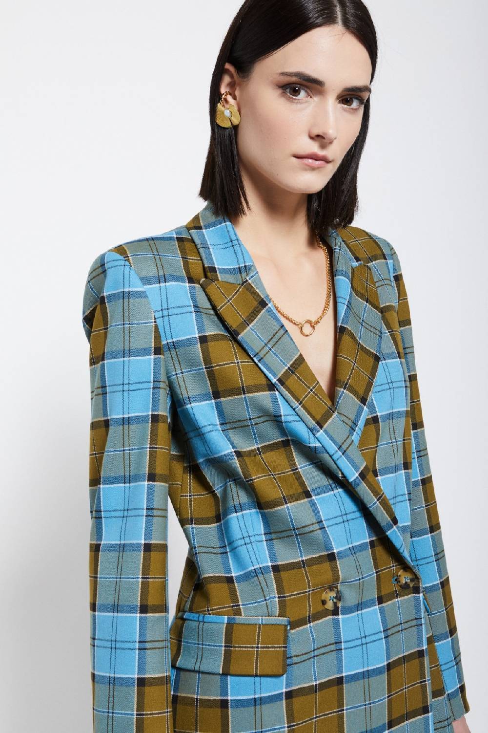 ottod'Ame Tartan double-breasted jacket Moda