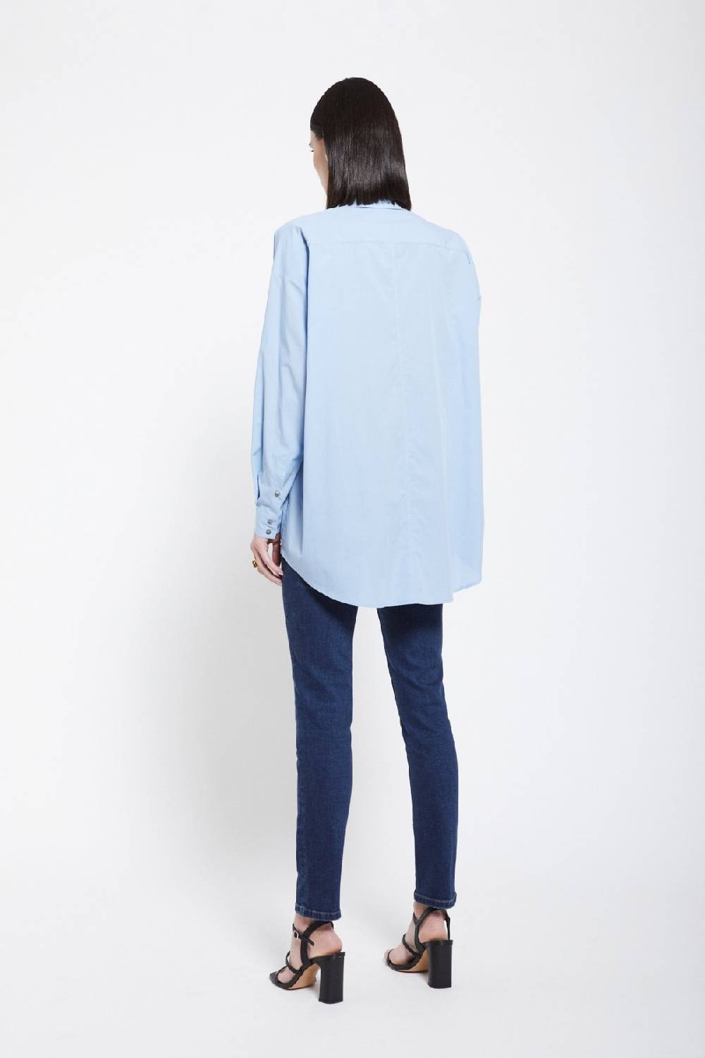 ottod'Ame Poplin shirt with asymmetric bottom In Linea