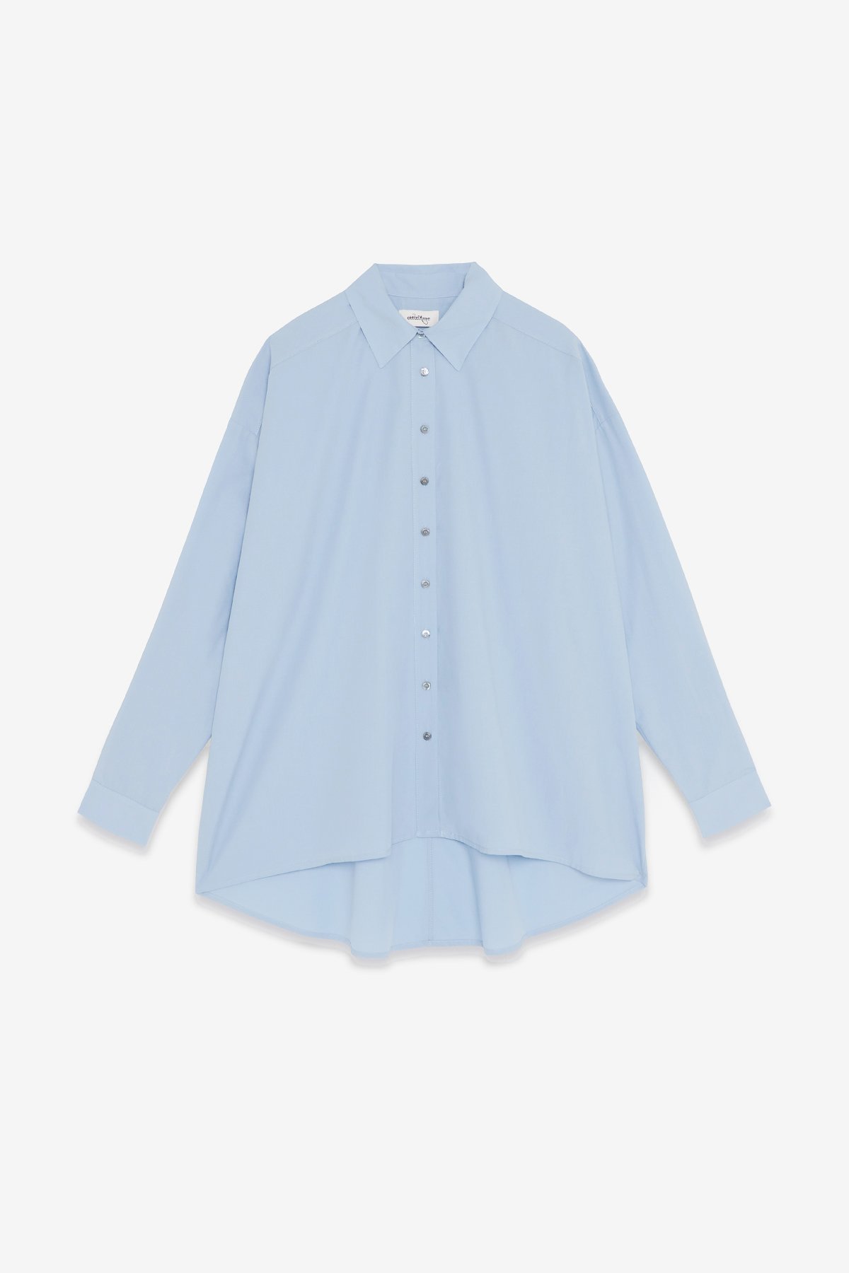 ottod'Ame Poplin shirt with asymmetric bottom In Linea