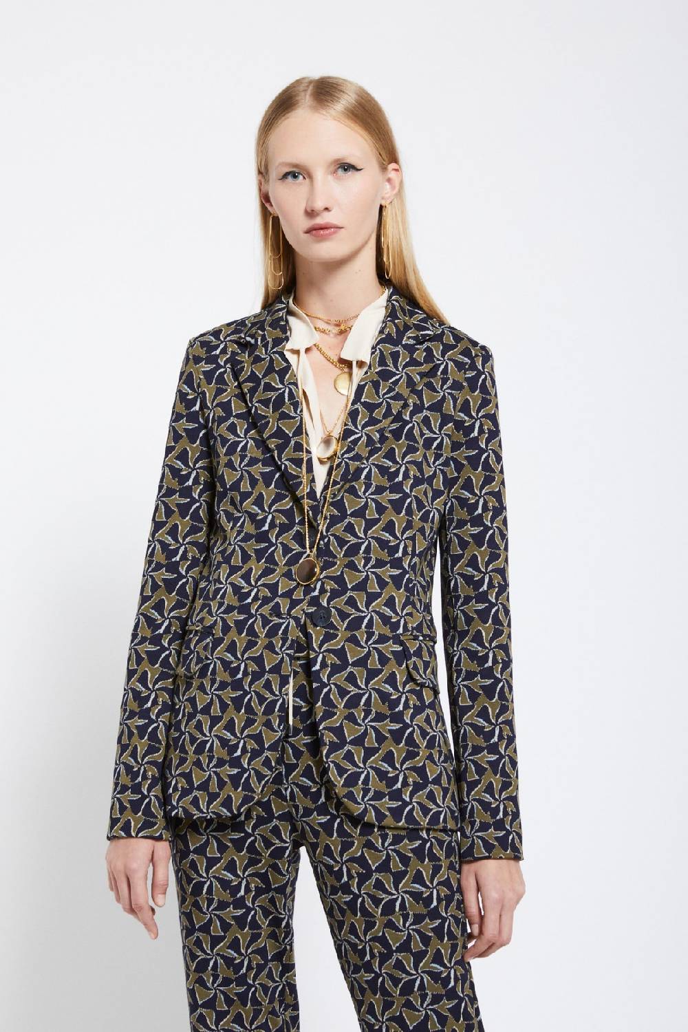 ottod'Ame Printed fit jacket Qualità