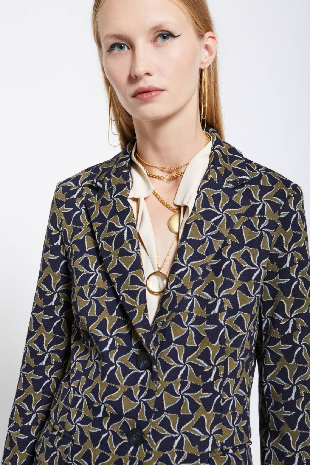 ottod'Ame Printed fit jacket Qualità
