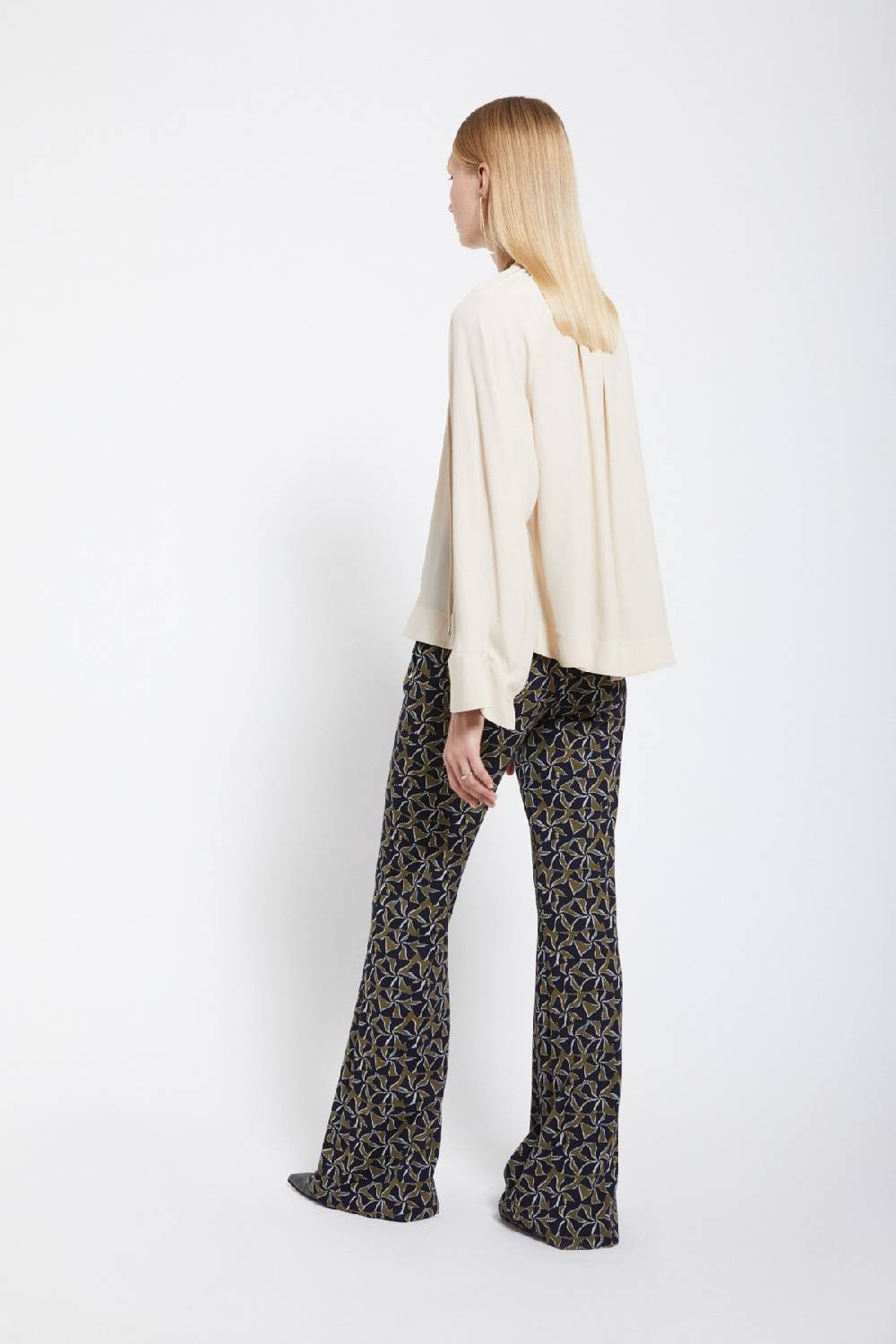 ottod'Ame Printed flare trousers Vendita
