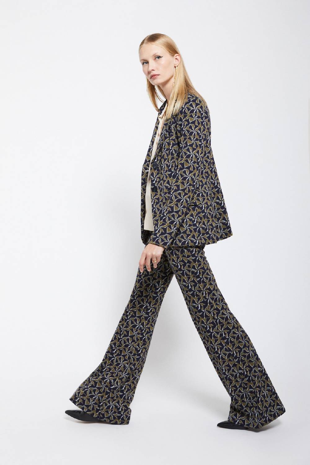 ottod'Ame Printed flare trousers Vendita