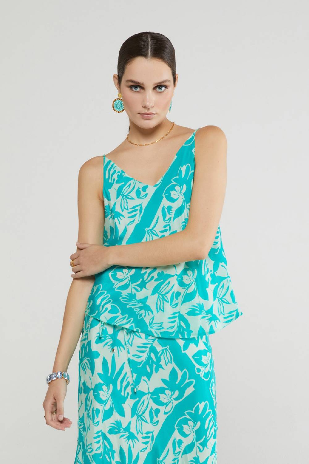 ottod'Ame Printed viscose top Nuova