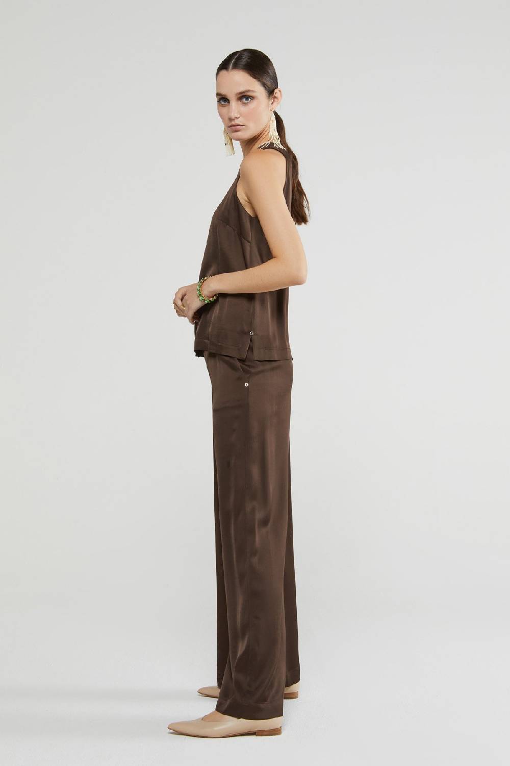 ottod'Ame Viscose palazzo trousers Spedizione Gratuita