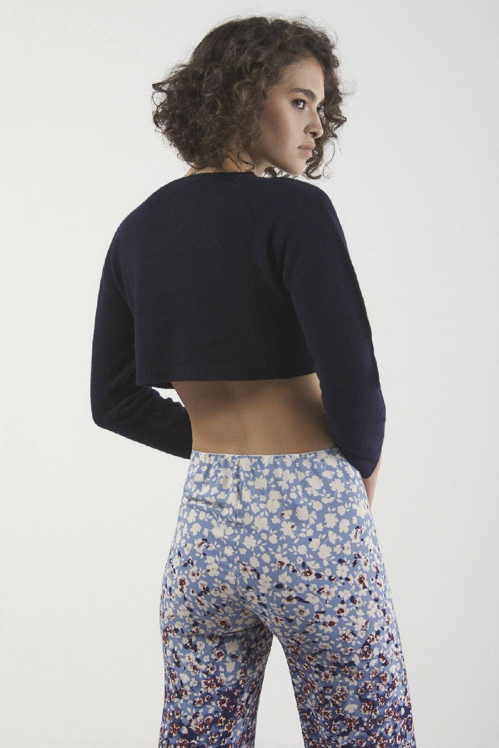 ottod'Ame Cashmire blend cropped sweater Promozione Limitata