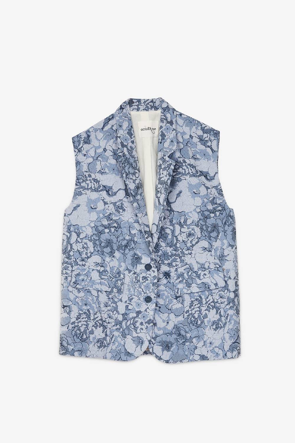 ottod'Ame Printed sleeveless blazer Convenienza