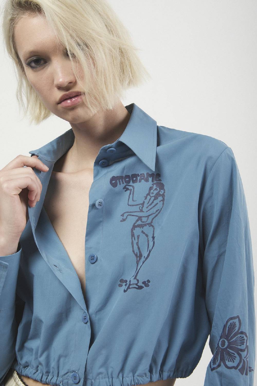ottod'Ame Poplin cropped shirt Nuova