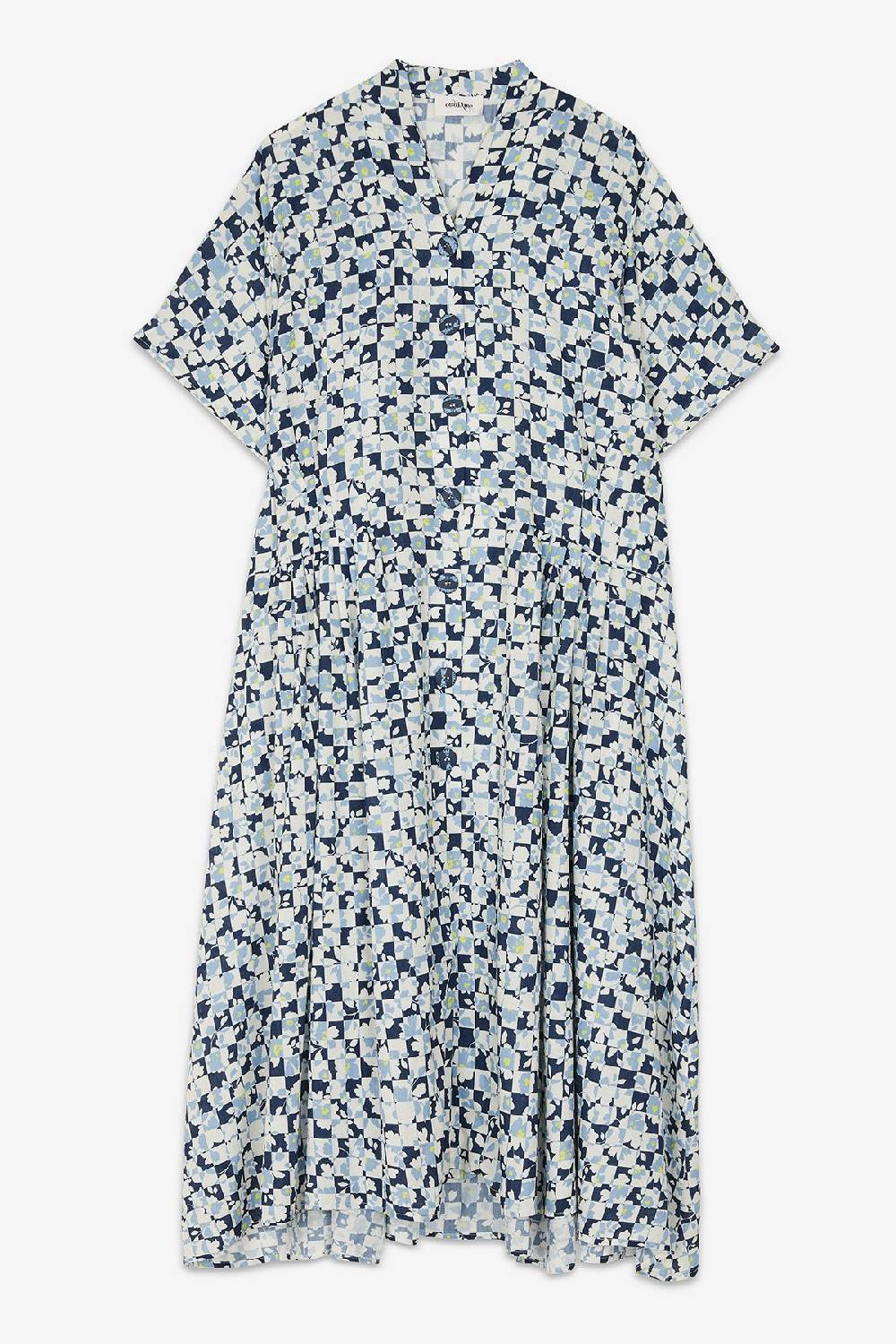 ottod'Ame Printed dress with pleated skirt Moda