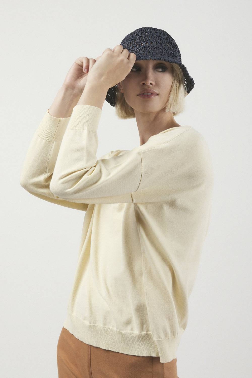 ottod'Ame Viscose blend smooth sweater Italy
