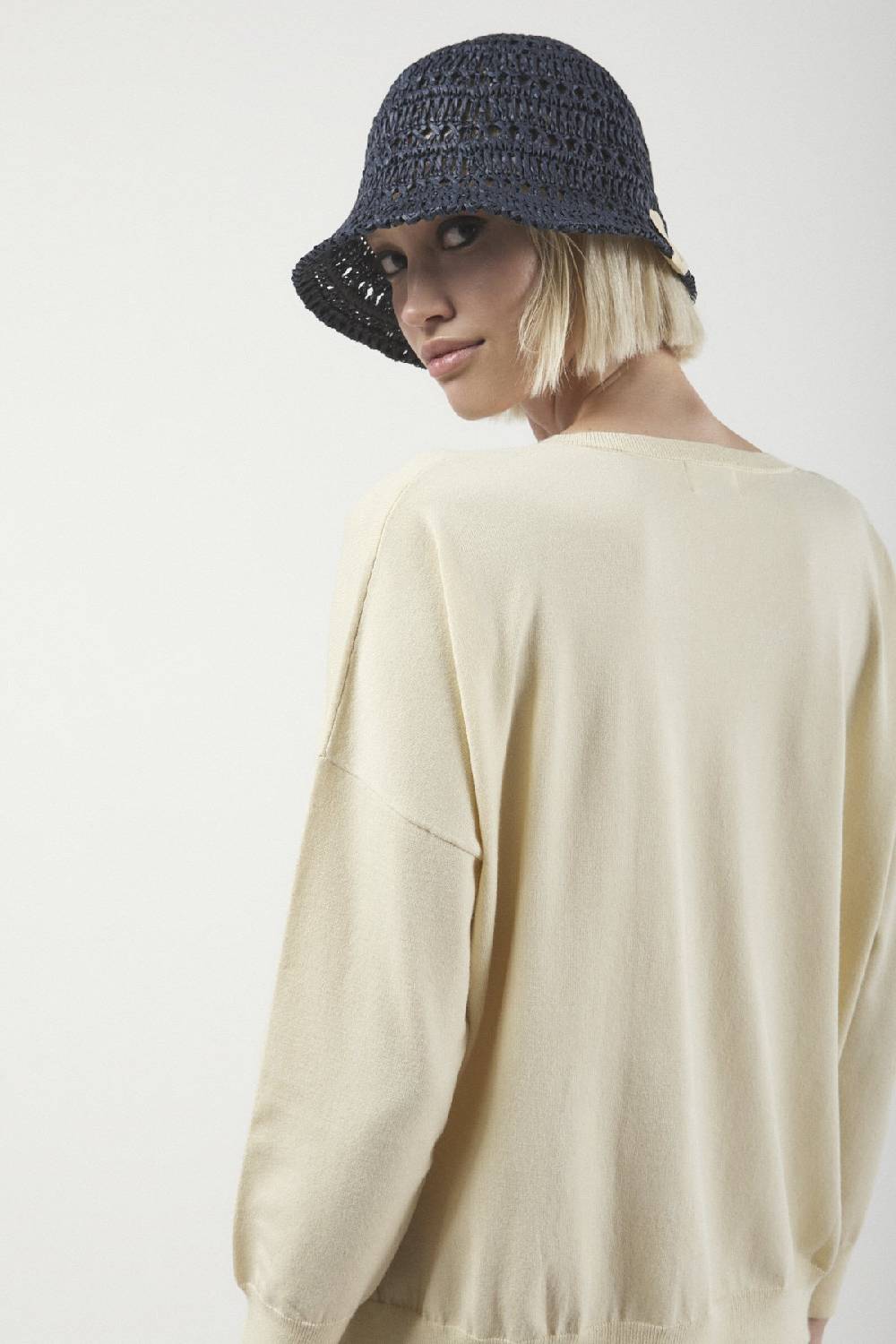 ottod'Ame Viscose blend smooth sweater Italy