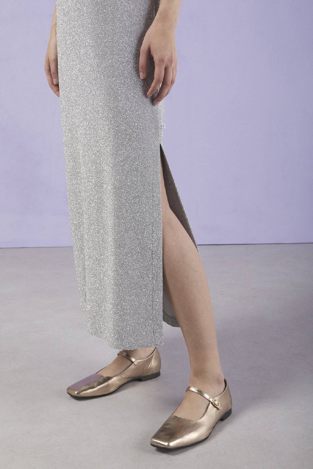 ottod'Ame Long dress with lurex Consegna Veloce