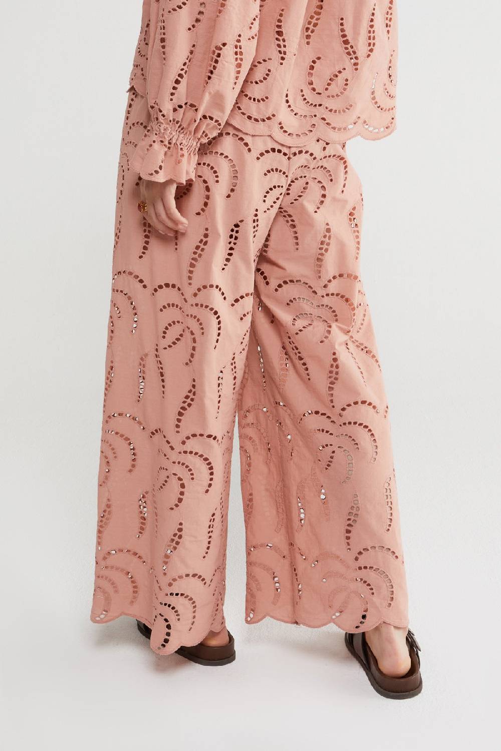ottod'Ame Broderie anglaise palazzo trousers In Linea