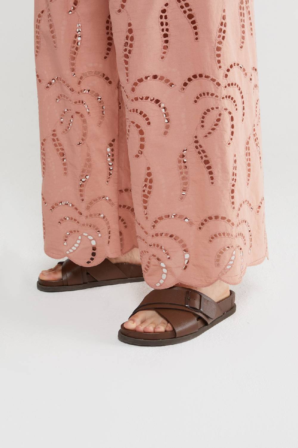 ottod'Ame Broderie anglaise palazzo trousers In Linea