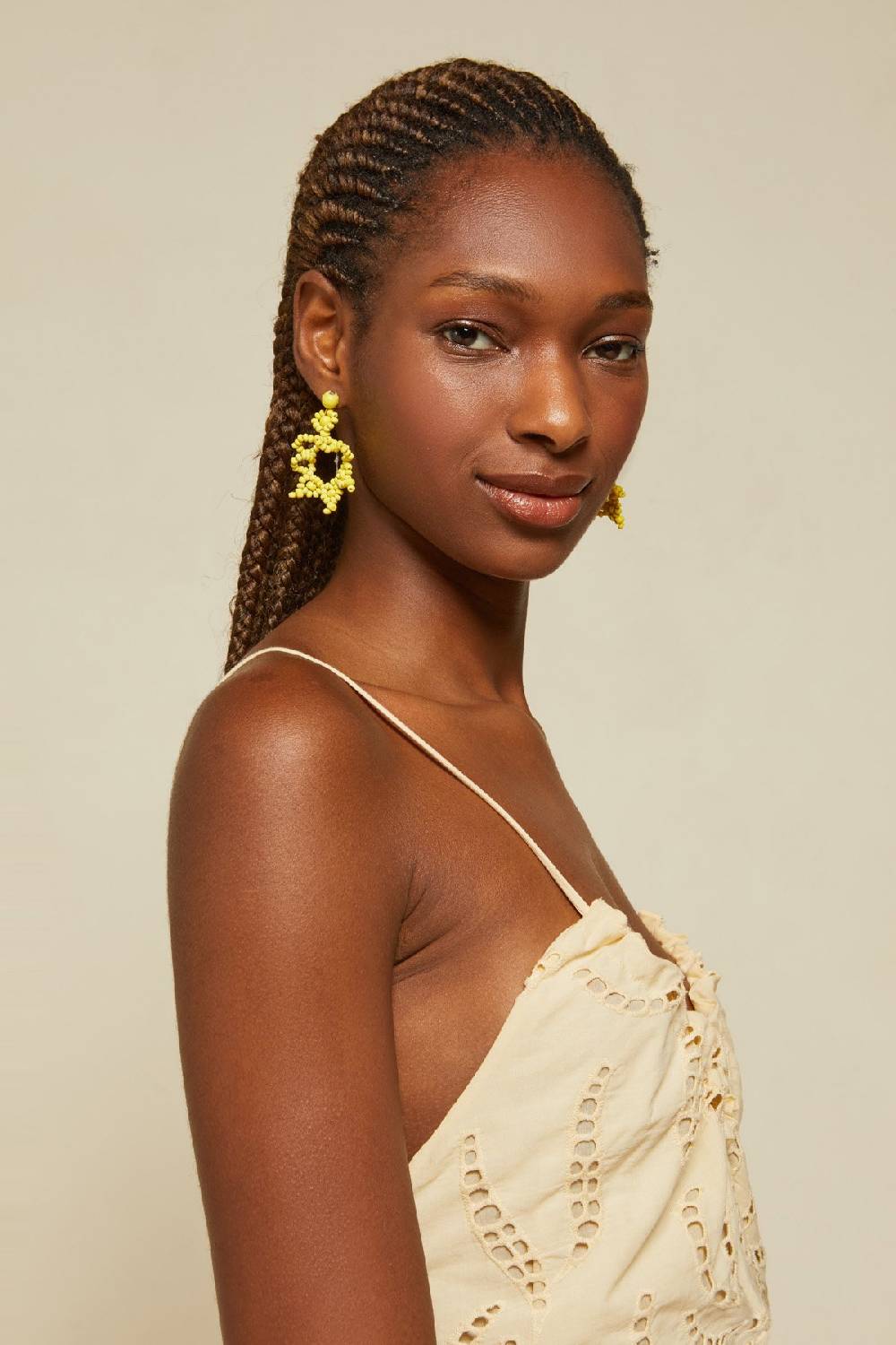 ottod'Ame Broderie anglaise long dress with neckline with bow Nuovo