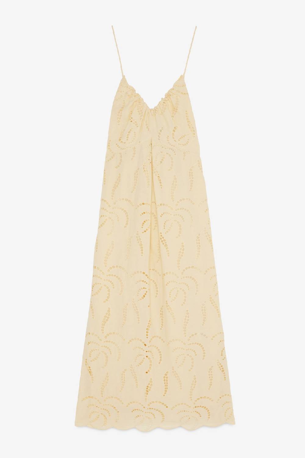 ottod'Ame Broderie anglaise long dress with neckline with bow Nuovo