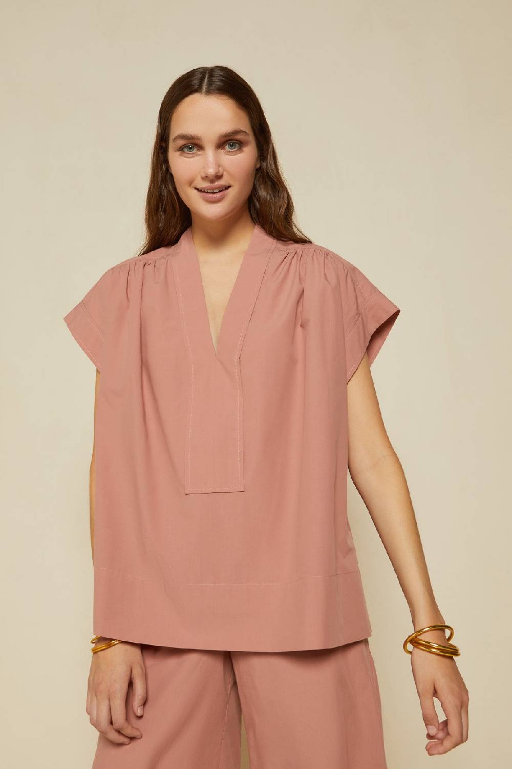 ottod'Ame Poplin V-neck sweater Qualità Garantita