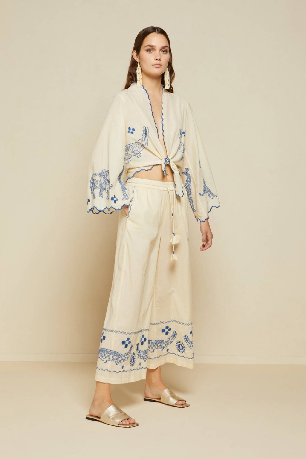 ottod'Ame Wide trousers with drawstring Promozione Limitata