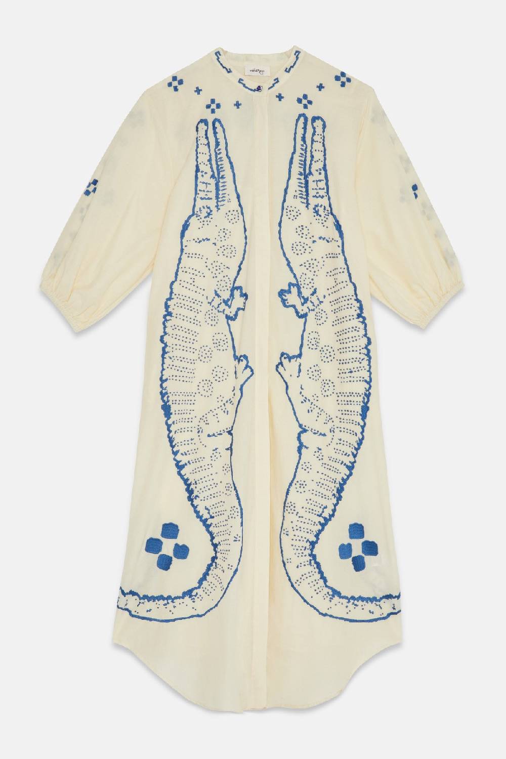 ottod'Ame Cotton kaftan long dress with embroidery Shopping Online