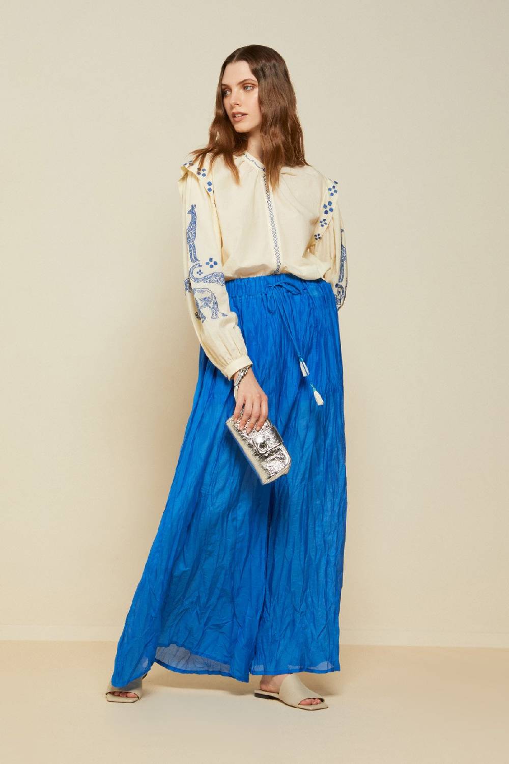 ottod'Ame Cotton shirt with embroidery Affare Del Giorno