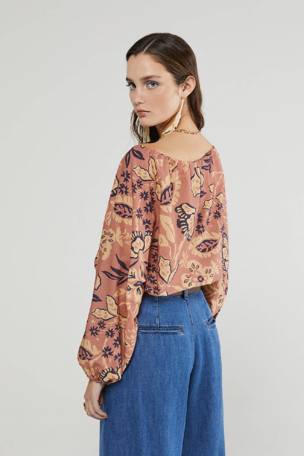 ottod'Ame Cotton shirt with balloon sleeves Prezzo Ridotto
