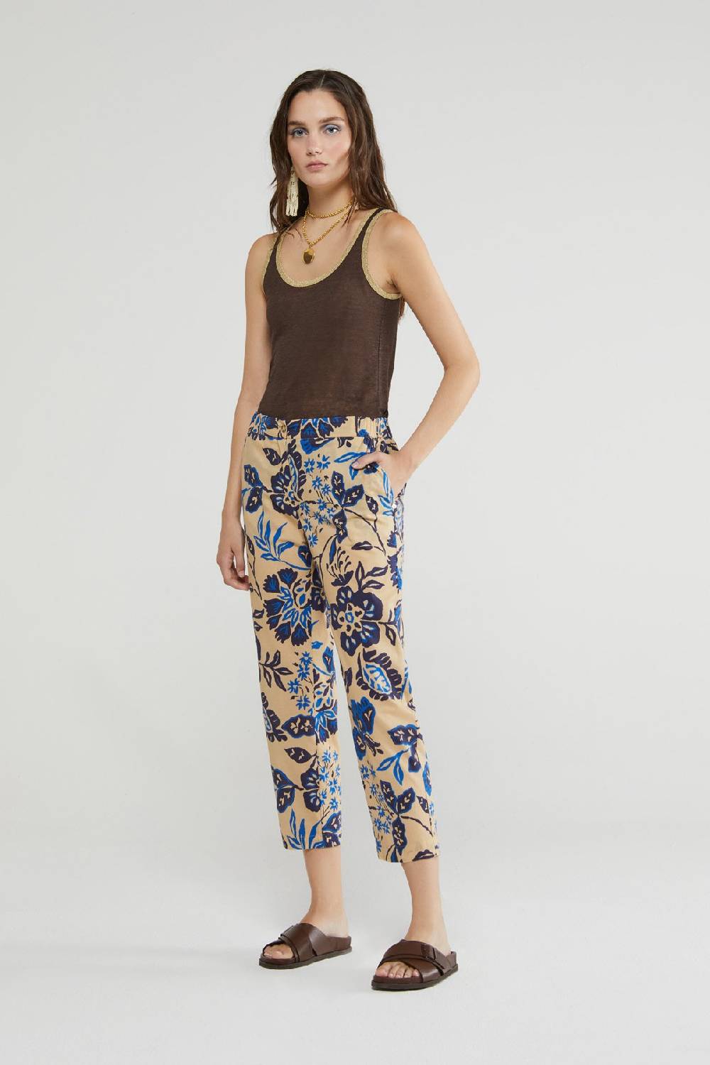 ottod'Ame Cotton ankle length trousers Sottocosto