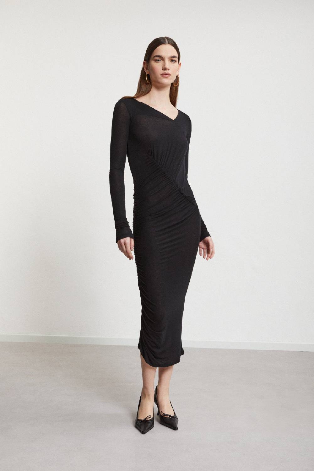 ottod'Ame Stretch viscose long dress Saldi