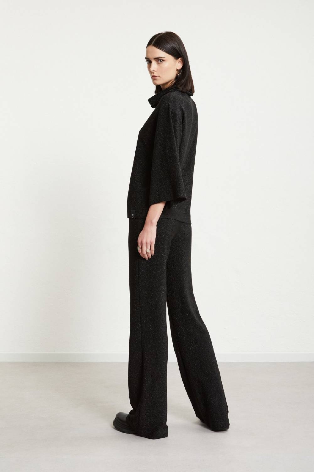 ottod'Ame Viscose trousers with lurex Vendita Economica