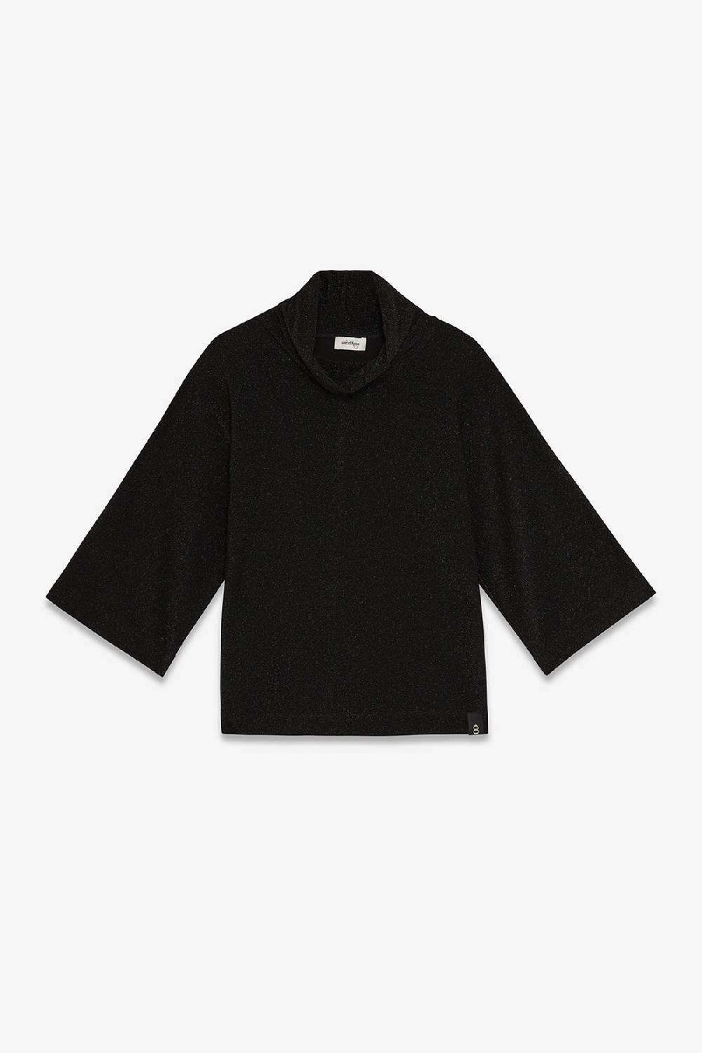 ottod'Ame Viscose blouse with lurex and flared sleeves Saldi Di Fabbrica