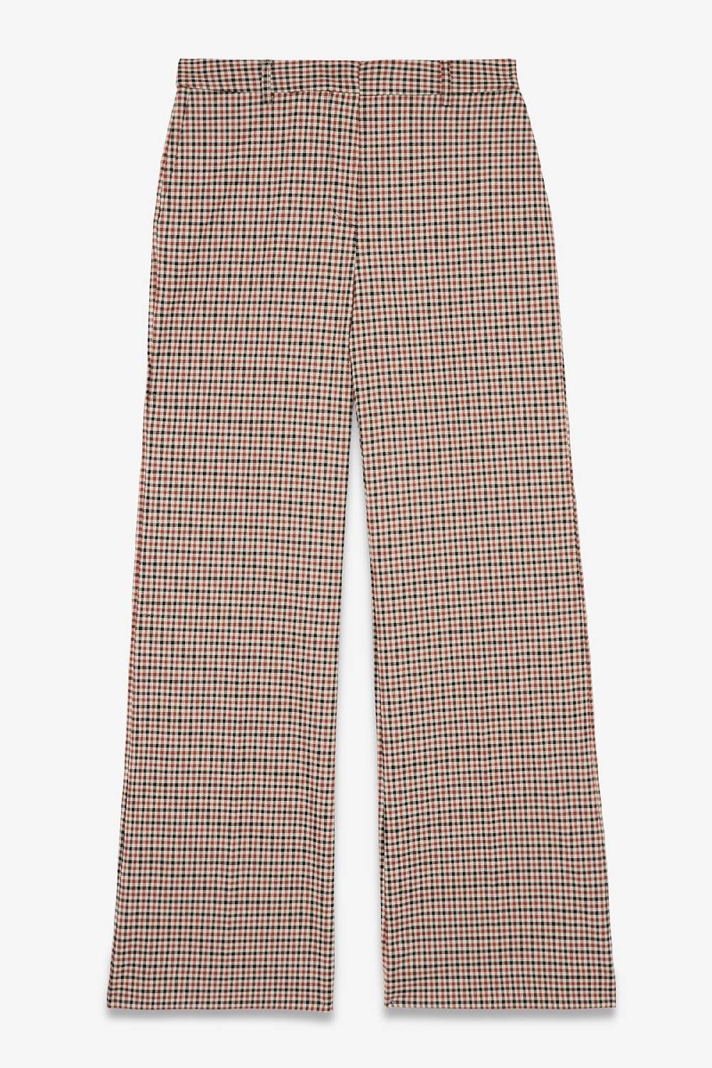 ottod'Ame Printed check straight trousers Negozio