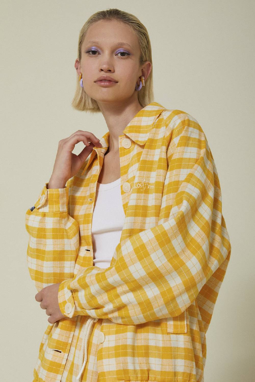 ottod'Ame Linen blend shirt jacket Fino Al -60%