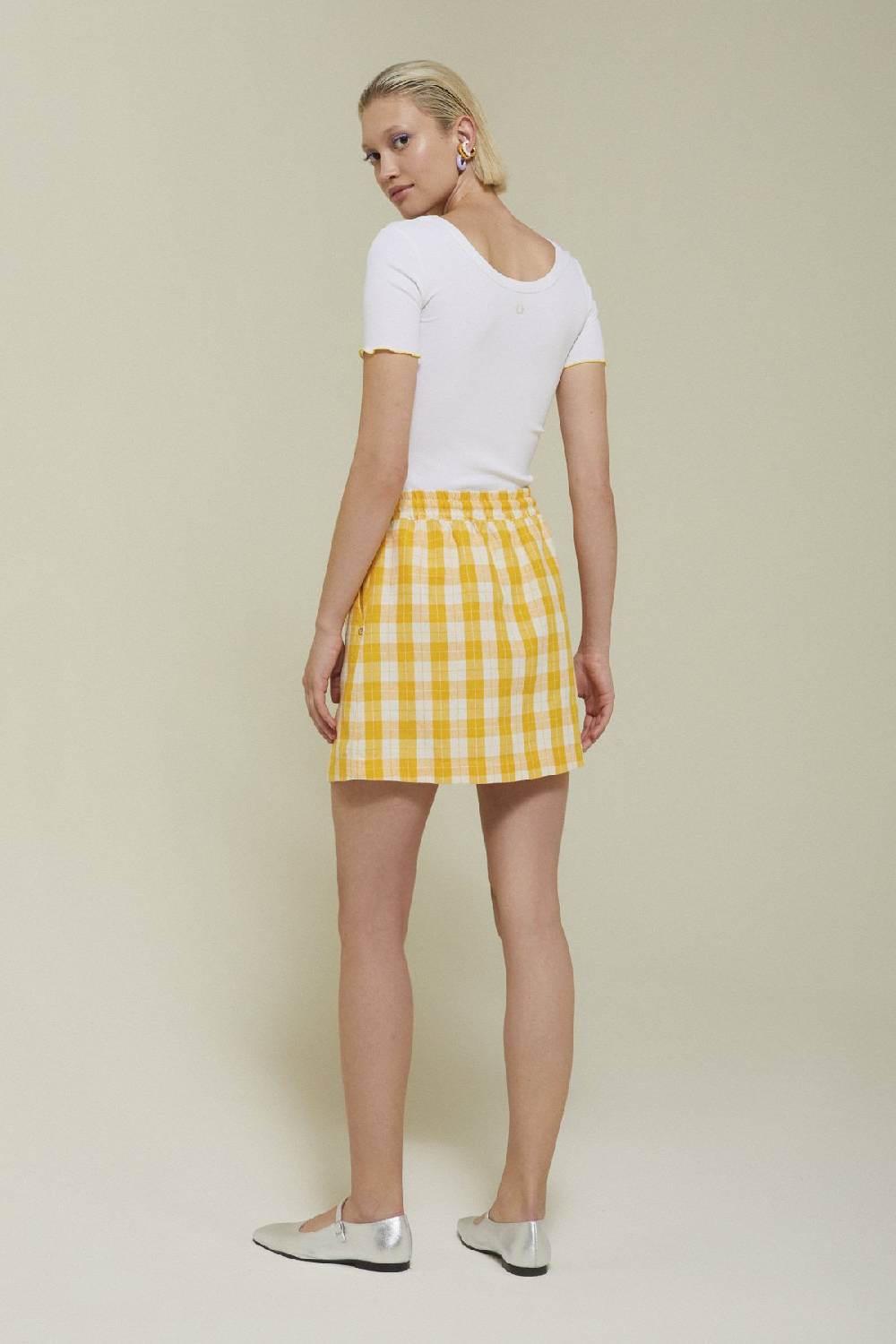 ottod'Ame Linen blend mini skirt Shopping Online