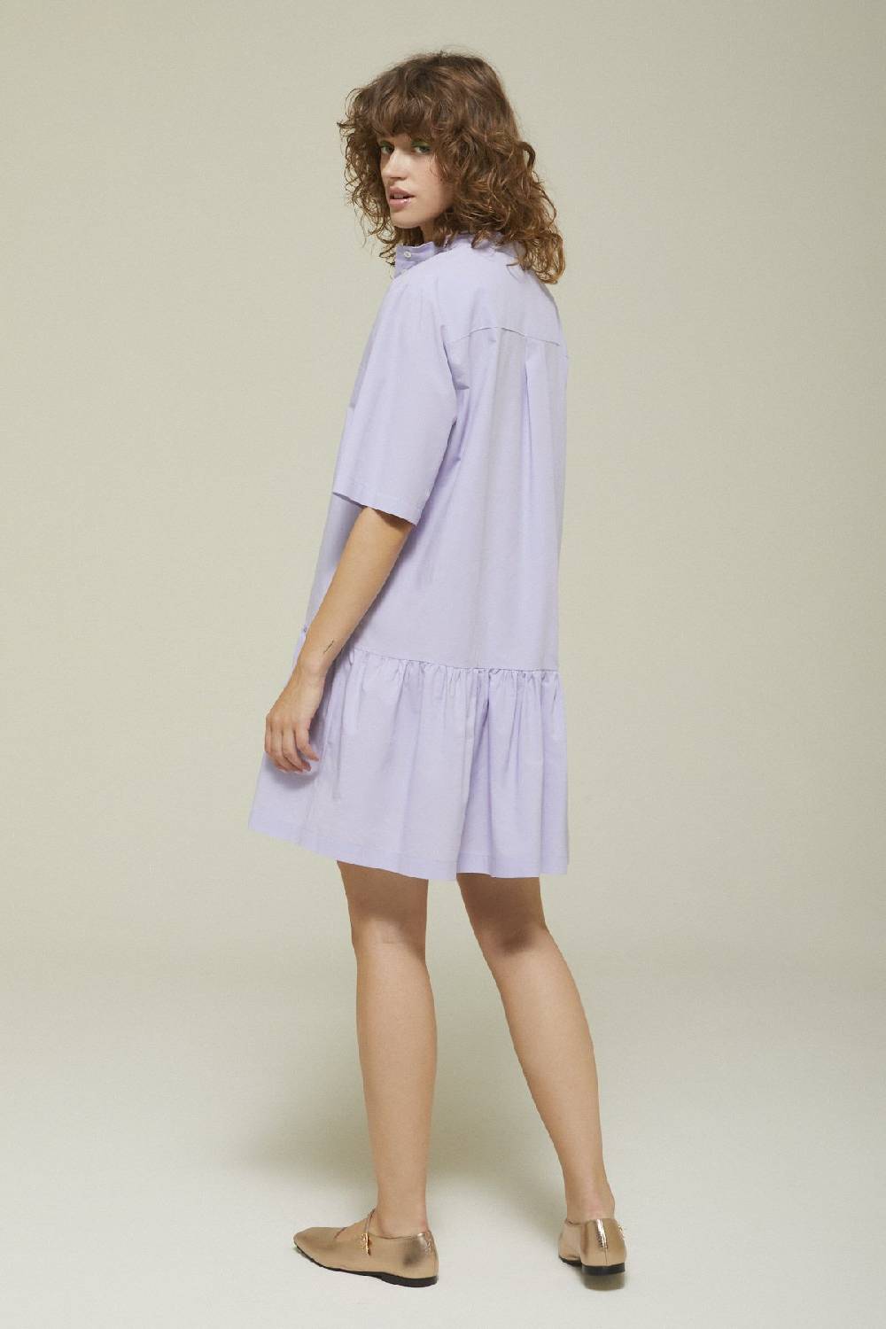 ottod'Ame Poplin short dress with ruffles Convenienza