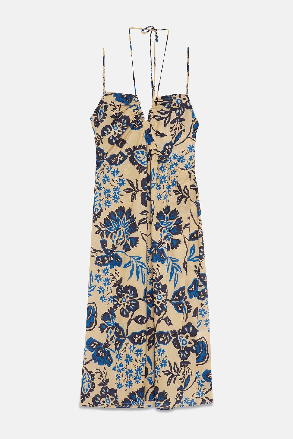 ottod'Ame Cotton midi dress with drawstring Economico