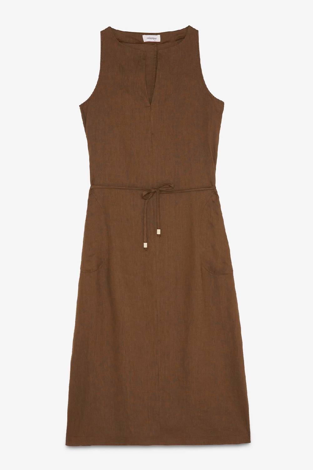 ottod'Ame Linen long dress with belt Saldi