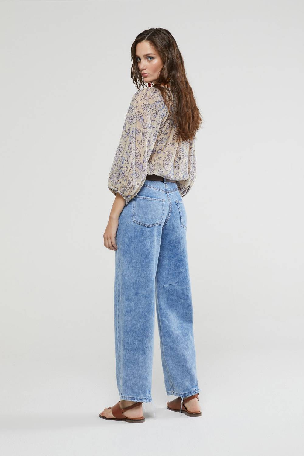 ottod'Ame Cotton shirt with balloon sleeves Hotsell
