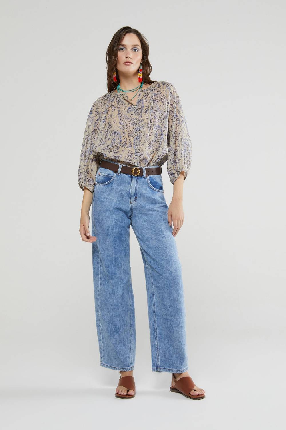 ottod'Ame Cotton shirt with balloon sleeves Hotsell