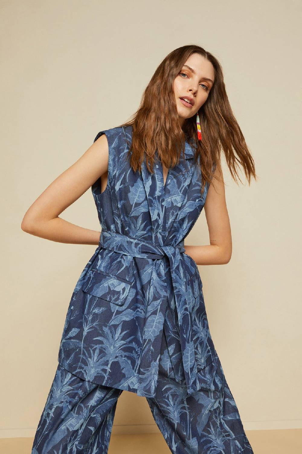 ottod'Ame Cotton sleeveless jacket Saldi Di Fabbrica