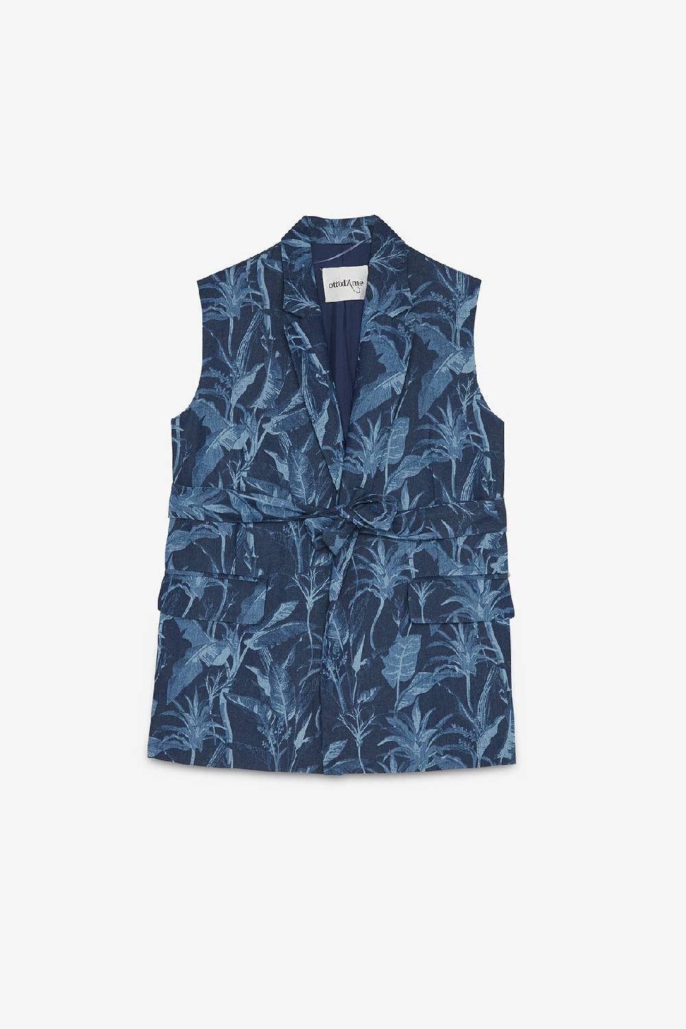 ottod'Ame Cotton sleeveless jacket Saldi Di Fabbrica
