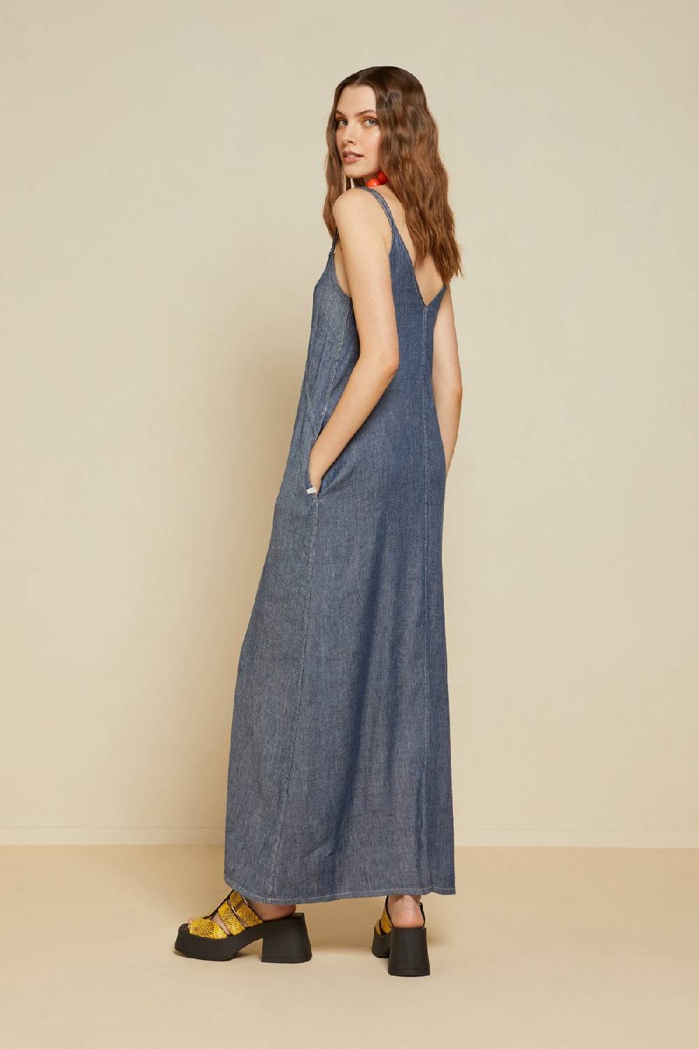 ottod'Ame Linen blend long dress Vendite Flash