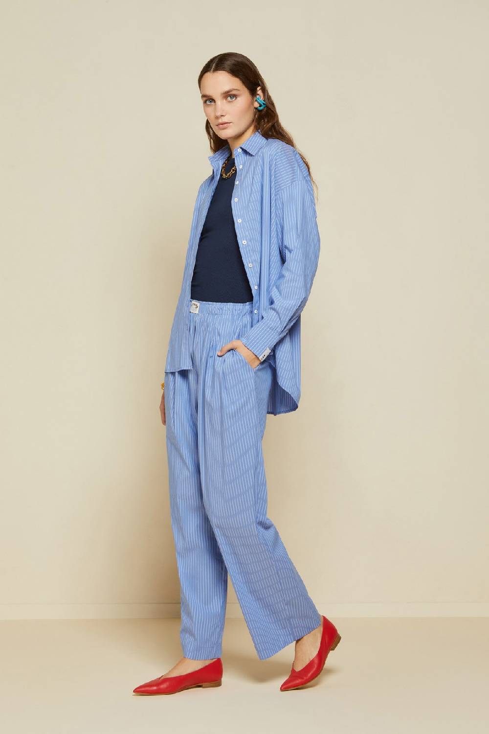 ottod'Ame Palazzo trousers with elastic at the waist Negozio