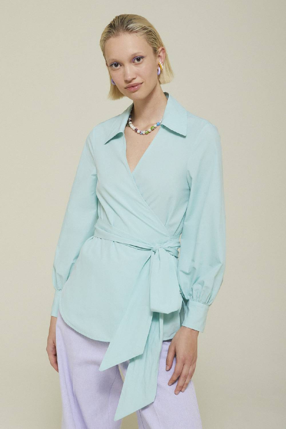 ottod'Ame Poplin sweater with sash Moda