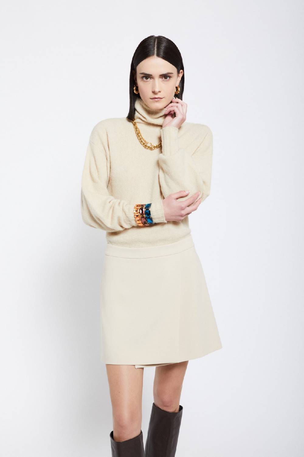 ottod'Ame Sweater with turtleneck Consegna Veloce