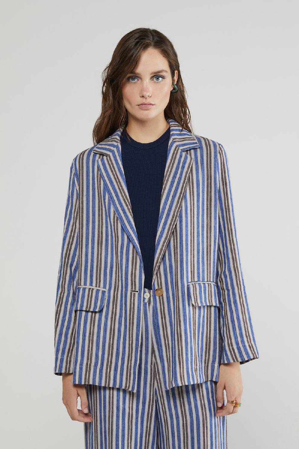 ottod'Ame Linen blend one button jacket Saldi Di Fabbrica