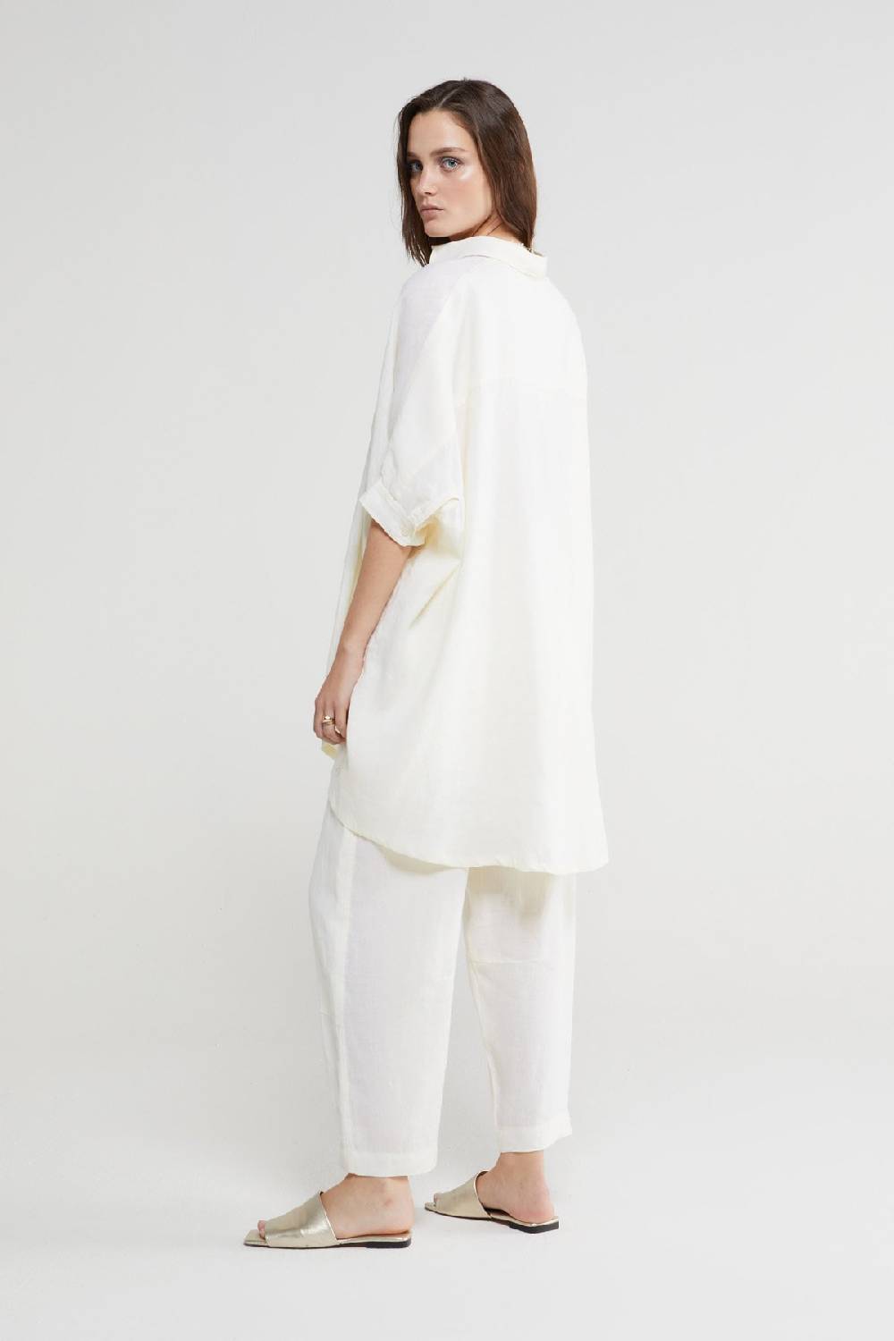 ottod'Ame Linen oversized shirt Vendite Flash