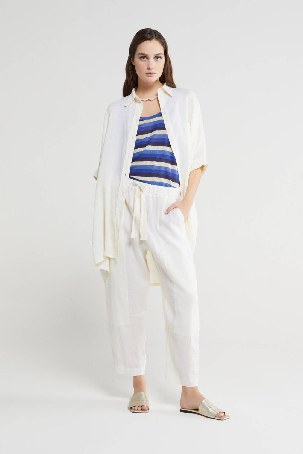ottod'Ame Linen oversized shirt Vendite Flash