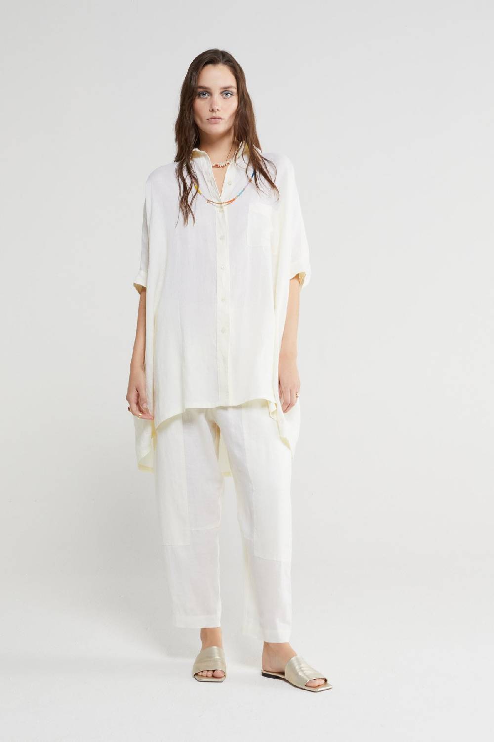 ottod'Ame Linen oversized shirt Vendite Flash