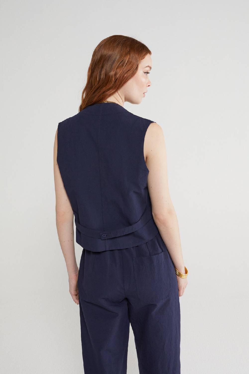 ottod'Ame Linen blend waistcoat top Italy